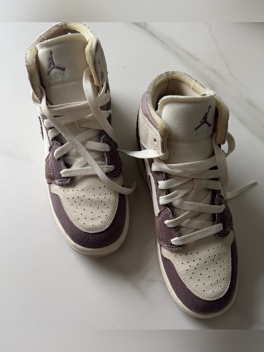 Air Jordan 1 Mid Se Craft Gs Inside Out Taupe Haze DZ4466-102 - Picture 5 of 12